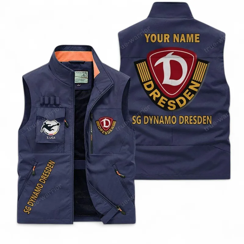 Treue Fangruppe Ärmellose Outdoor-Weste, Exklusive Logo-Jacke Für Fußballfans BDE980 - Dunkelblau