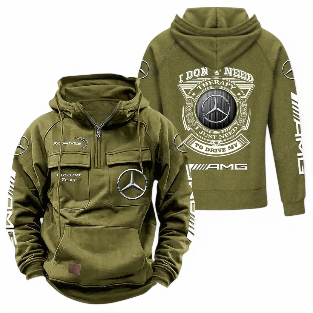 Premium-SUV Taktischer Kapuzenpullover, Exklusiver Logo-Hoodie für Autoliebhaber CAR106 - Olivgrün