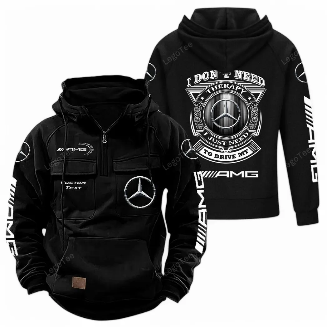 Leistungsstarkes Fahrzeug Taktischer Kapuzenpullover, Exklusiver Logo-Hoodie für Autoliebhaber CAR106 - Schwarz